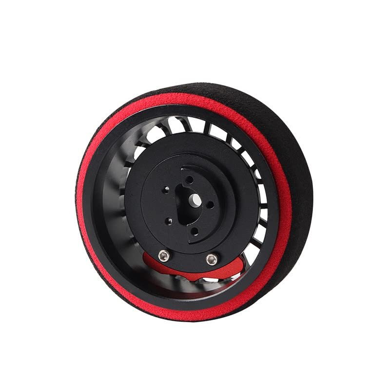 Replacement Part For RC Car Controler Hand Wheel Steering Wheel With Brake Disc Red Brake Caliper For 3PV 7PX R6FG RC3S - (Color: Black-red Caliper)