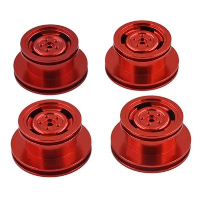 Replacement Part For RC Car 1/12 Scale Tire Skin Metal Wheel Hub For MN90 MN90K MN91 MN45 MN45K - (Color: Red Hub)