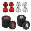 Replacement Part For RC Car 1/12 Scale Tire Skin Metal Wheel Hub For MN90 MN90K MN91 MN45 MN45K - (Color: Red Hub) view 2
