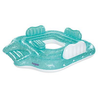 Funsicle 9 ft Party Mix Inflatable Island Float, Adult-Sized