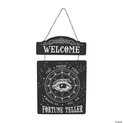 Fortune Teller Eye Wooden Sign - 9.25" x 15" | Black | 1 Pc.