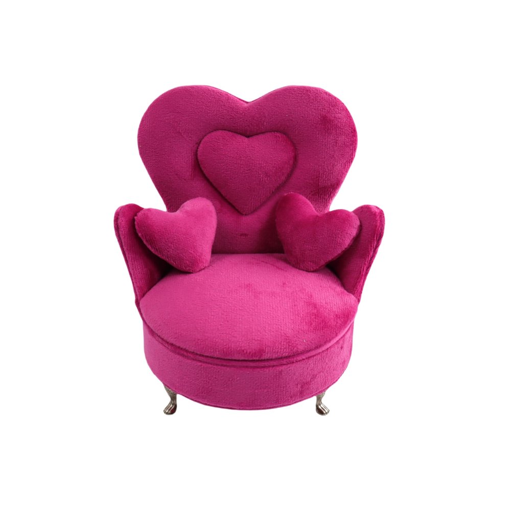 CONCISE Adult Dollhouse Furniture 1/6 1/12 Scale Miniature Velvet Sofa Hidden Jewelry Box for Women 14+ Collectors Ring Earring Necklace Bracelet Trinket Keepsake Storage Diorama Model Kit Display