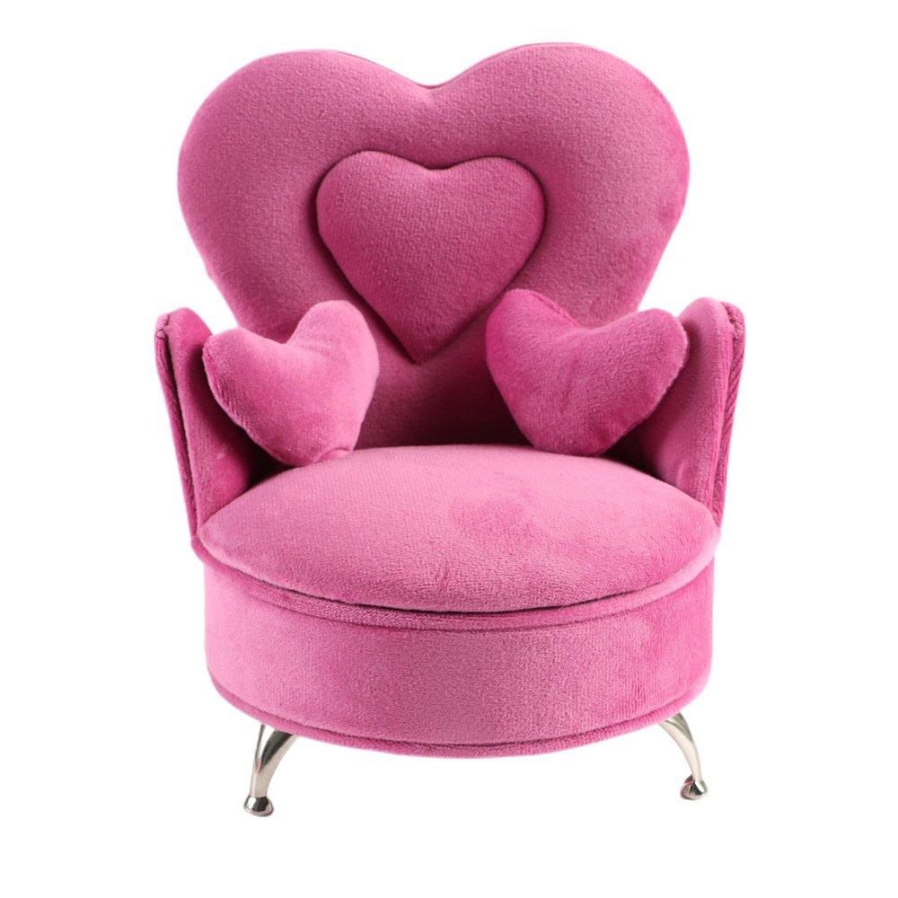 CONCISE Adult Dollhouse Furniture 1/6 1/12 Scale Miniature Velvet Sofa Hidden Jewelry Box for Women 14+ Collectors Ring Earring Necklace Bracelet Trinket Keepsake Storage Diorama Model Kit Display