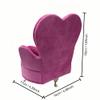 CONCISE Adult Dollhouse Furniture 1/6 1/12 Scale Miniature Velvet Sofa Hidden Jewelry Box for Women 14+ Collectors Ring Earring Necklace Bracelet Trinket Keepsake Storage Diorama Model Kit Display view 3