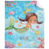 Atthadassi Personalized Cute Mermaid Personalised Baby boy and Baby Girl Name Blankets, Custom Name Blankets, Flannel Fleece Blankets Custom 50"x60" for Teens view 1