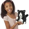 Folkmanis Tuxedo Kitten Hand Puppet, Black; White view 2
