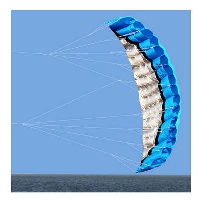 Dual Line Stunt Parachute Beach Kites,Outdoor Kids Toys for Beginners, Great for Outdoor Games and Activities, Easy to Assemble and Fly LSDRALOBBEB 0325(Color:Blue,Size:2.5M)