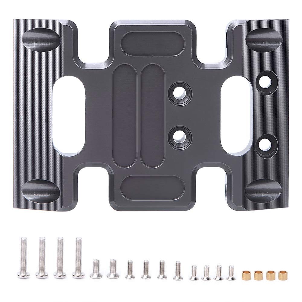 Aluminum Alloy RC Center Skid Plate, Exquisite Upgrade Part Compatible with AXIAL SCX10 RC Crawler Vehicle Accessory