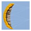 Dual Line Stunt Parachute Beach Kites,Flying Kite for Boys and Girls, Can Take Off Even in Low Wind, Great Gift LSDRALOBBEB 0325(Color:Yellow,Size:2.5M) view 1