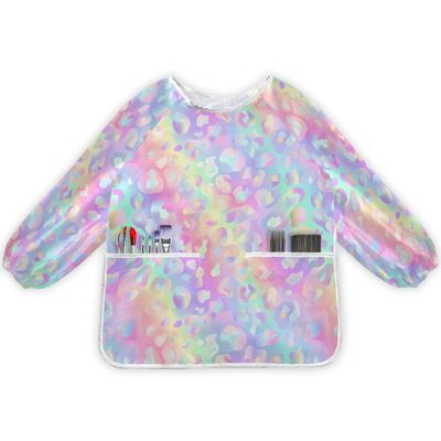 Bolaz Painting Smocks for Kids 2-4 Art Smocks Eating with Pockets Rainbow Stars Waterproof Long Sleeve Toddler Infant Children Apron