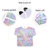 Bolaz Painting Smocks for Kids 2-4 Art Smocks Eating with Pockets Rainbow Stars Waterproof Long Sleeve Toddler Infant Children Apron view 3