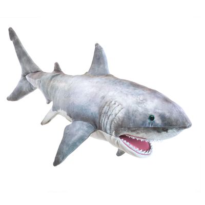 Folkmanis Great White Shark Hand Puppet, Grey