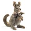 Folkmanis Kangaroo with Joey Hand Puppet, Brown view 1