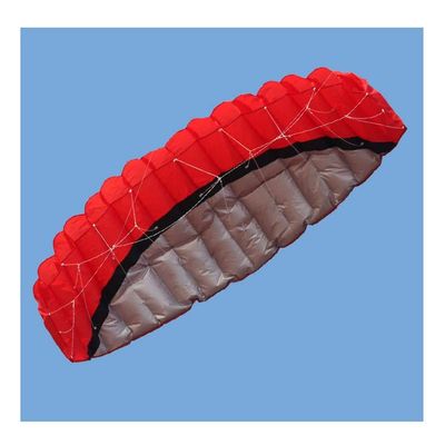 Dual Line Stunt Parachute Beach Kites,with 30M Flying Line and Spool, Outdoor Kids Toys for Beginners, Beach and Outdoor Toys LSDRALOBBEB 0325(Color:Red,Size:2.5M)