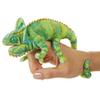 Folkmanis Mini Chameleon Finger Puppet,Green view 2