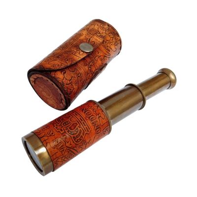 Antique Decorative Telescope Brass Telescope Nautical Spyglass Telescope Maritime Vintage Telescope, Nautical Spyglass Antique Mounted Solid Brass by Unique Nautical Store