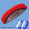 Dual Line Stunt Parachute Beach Kites,Flying Kite for Boys and Girls, Can Take Off Even in Low Wind, Great Gift LSDRALOBBEB 0325(Color:Red,Size:2.5M) view 2