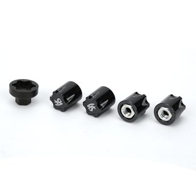 Aluminum Wheel Rim Center, RC M4 Nut 4pcs Lightweight High Strength for SCX10 90046 D90 RC Car(Black), car Model Accessories