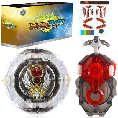 Battling Top Blade Battle Set, B-192 Greatest Raphael Spinning Top Starter Gyro Set with Launchers, Toy Gift for Boys Kids Girls Ages 6+ White