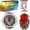 Battling Top Blade Battle Set, B-192 Greatest Raphael Spinning Top Starter Gyro Set with Launchers, Toy Gift for Boys Kids Girls Ages 6+ White view 1