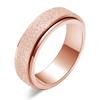 LAOYOU Rose Gold Anxiety Spinner Ring 6MM | Stainless Steel Spinning Rotating Fidget Ring for Women Her Daughter girlfriend, Stress Relief Band, Anti-Anxiety Jewelry Birthday Christmas Gift Size 5 view 1