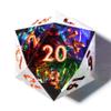 Mini Planet DND Sharp Edge Polyhedral Resin Dungeons and DragonsTable Board Roll Playing Games Handmade Dice Set Peachy Galaxy Aurora view 4