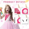 Geosar Birthday Girl Crown and Dress up Set - Sash Ribbon Medal Gold Rhinestone Tiara Headband Gifts for Women Kid Girls Birthday Party Sweet Happy Accessories view 3
