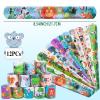 120Pcs Jungle Safari Party Favors Including Puzzle Stickers, Slap Bracelets, Animal Keychains, Temporary Tattoos, Animal Rings, Animal Stickers Safari Themed Birthday Party Supplies view 3