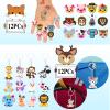 120Pcs Jungle Safari Party Favors Including Puzzle Stickers, Slap Bracelets, Animal Keychains, Temporary Tattoos, Animal Rings, Animal Stickers Safari Themed Birthday Party Supplies view 4
