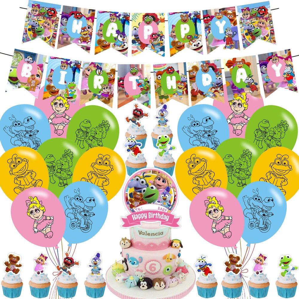 Party Favors for Muppet Party Supplies Junior Muppet Party Supplies Muppet Birthday Decorations Balloons Banners Cake Toppers Cupcake Toppers