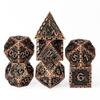 UDIXI 7-Die Metal Dice Set, Polyhedral DND Dice Set for Role Playing Game and Other Tabletop Game (Ancient Copper) view 1