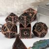 UDIXI 7-Die Metal Dice Set, Polyhedral DND Dice Set for Role Playing Game and Other Tabletop Game (Ancient Copper) view 3