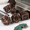 UDIXI 7-Die Metal Dice Set, Polyhedral DND Dice Set for Role Playing Game and Other Tabletop Game (Ancient Copper) view 4