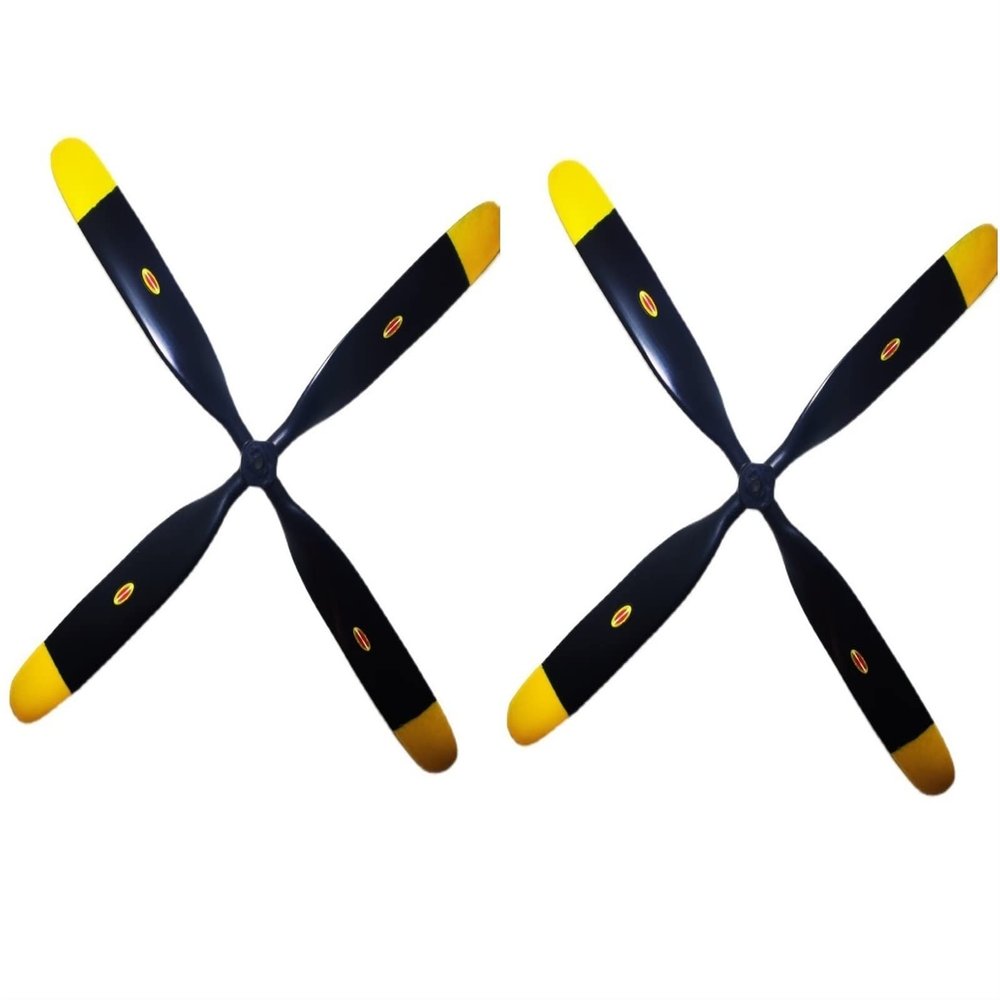 ZHIPAIJI 1360 13X6 4-Blade Propeller 6mm Aperture for RC Airplane Fixed-Wing DIY Parts Drone Propeller Spare Part (Color : 2PCS)