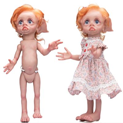 Anano Reborn Elf Doll Silicone Body 17 Inch Realistic Baby Dolls Silicone Full Body Reborn Baby Elf Doll Real Life Anatomically Correct Silicone Baby Elf Dolls