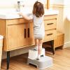 2 Step Stool for Kids (2 Packs),Toddler Stool for Bathroom Sink,Potty Training,Toilet Stool, Slip Resistant(Grey) view 2
