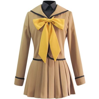 Weixu Women Uniform Dress Cosplay Costume JK Skirt Outfit for Halloween Party XXL