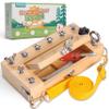 Tilhumt Montessori Screwdriver Board Set - Portable Busy Board Screwdriver Toy Set for 3-5 Toddlers for Travel with Carry Strap & Storage Box, Kids Nut/Bolt Montessori Educational Tools view 1