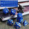 CiaraQ DND Polyhedral Dice Set with a Black Dice Bag for D&D RPG MTG Role Playing Table Games(Navy Blue) view 3