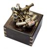 NAUTICAL COLLECTION "J. Scott London 1753 "Replica Nautical Brass Sextant Nautical Vintage Style with 2 telescopes and Wooden Gift Box. view 4