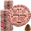 Large Metal Pirate Coins - 100 Rose Gold Treasure Coin Set, Metal Replica Spanish Doubloons for Pirate Party Decorations & Favors, Tokens, Toys, Cosplay - Pirate Treasure Chest - Size 0,98" view 1