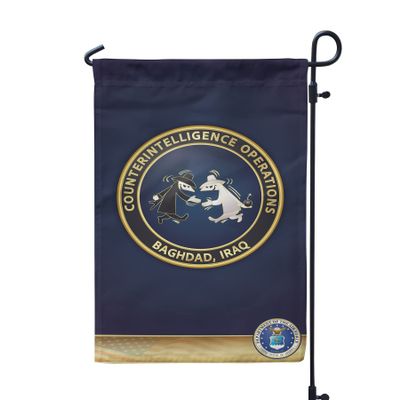 AFOSI EDET OIF Counterintelligence Operations Spy Versus Spy Baghdad Iraq 12x19 Inches Double Sided Garden Flag (AFOSI EDET OIF Counterintelligence Operations Spy Versus Spy Baghdad Iraq #2)