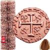 Large Metal Pirate Coins - 35 Rose Gold Treasure Coin Set, Metal Replica Spanish Doubloons for Pirate Party Decorations & Favors, Tokens, Toys, Cosplay - Pirate Treasure Chest - Size 0,98" view 1
