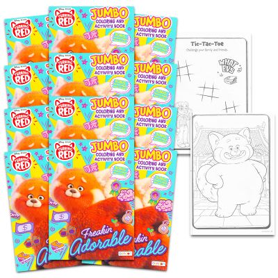 Disney Turning Red Party Favors Set - Bundle with 12 Turning Red Activity Books with Coloring Pages, Games, Activities, and More (Turning Red Birthday Party Supplies)
