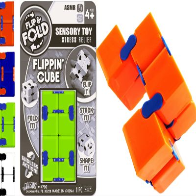 Infinity Cube Fidget Cube Toy (1 Pack) Stress Anxiety Relief for Adults & Kids Hand-Held Magic Puzzle Flip Cube Fidget Finger Toys Cube ADD ADHD Boy Fidget Toy Party Favor Stocking Stuffers 4792-1