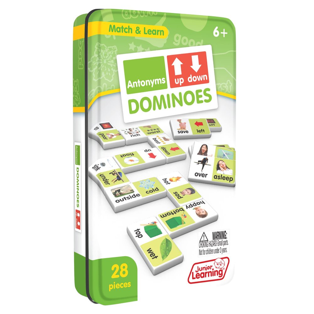Junior Learning Antonyms Match & Learn Dominoes, Multicolor