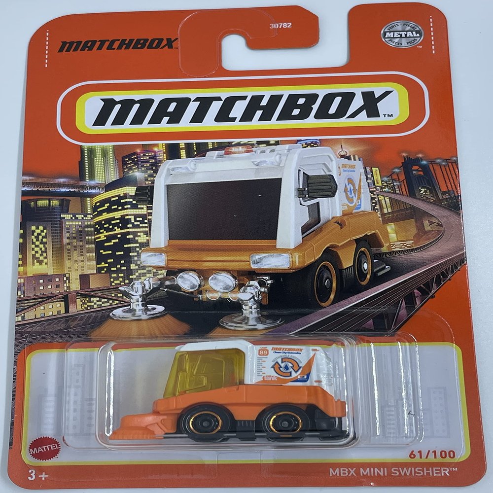 Matchbox - MBX Mini Swisher - Sidewalk Sweeper [Orange] #61/100