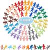ZYFLSQ 120 Mini Plastic Babies, 12 Colors Tiny Figurines 1 Inch Mardi Gras King Cake Bulk, Fun for King Cake & Ice Cubes Baby Shower Game view 1