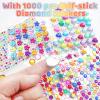 Benvo 12 Pieces Foam Tiaras and Crowns with Gem Diamond Stickers for DIY Your Own Princess Queen Tiaras Prince King Crowns Kids Birthday Party Hats(Hundreds of Self-stick Gems and 1 Adhesive Tape) view 3