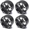 TREAL 1.9 Beadlock Wheels, Six-Spoke Aluminum 1.9'' Crawler Wheel Heavy Weight Upgrades for 1:10 H10 SCX10 III SCX10 II TRX4 Gen8 and More(Black) view 1